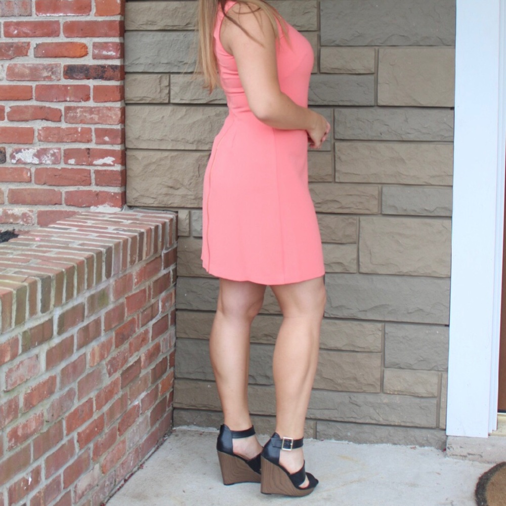 Coral Pink Size 8 Dress
